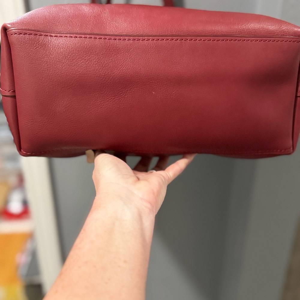Authentic Coach Burgundy Leather Tote - Picture 2 of 6